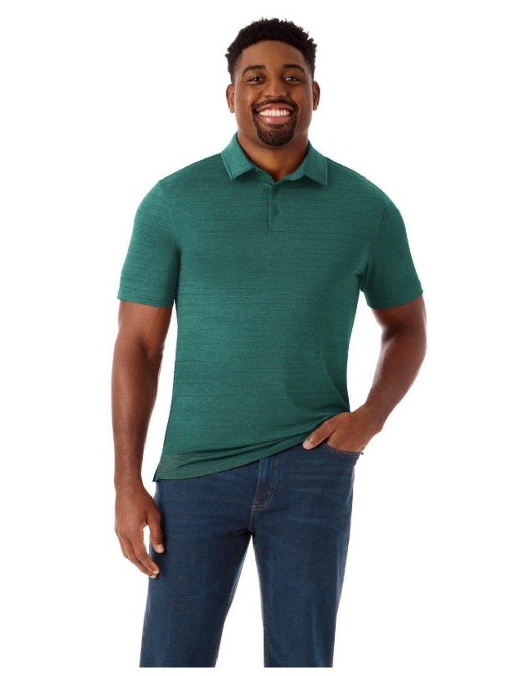 Members Mark Men's Green Performance Size XL Polo Shirt - Brand New